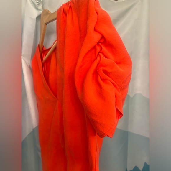 Zara trf collection one piece orange shorts romper size Small - Picture 2 of 6